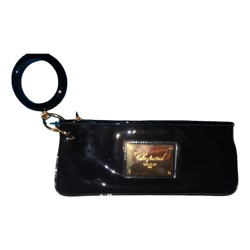 Pre-owned Chopard Patent Leather Clutch Bag In Black