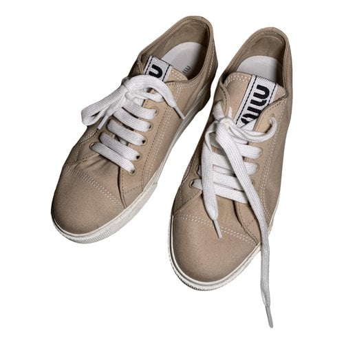 Pre-owned Miu Miu Cloth Trainers In Other