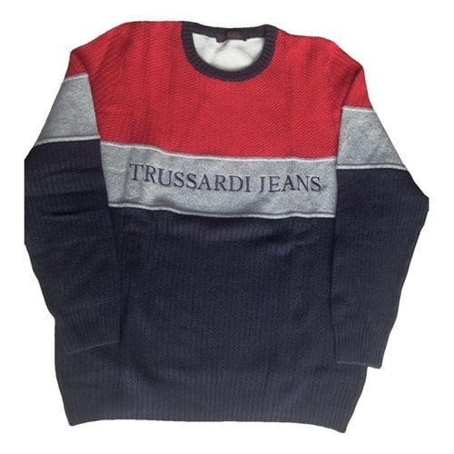 Pre-owned Trussardi Jeans Wool Sweatshirt In Blue