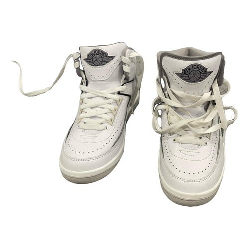 Pre-owned Jordan 2 Leather High Trainers In White