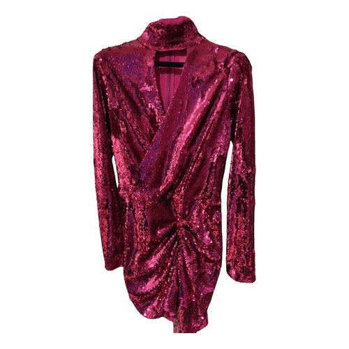 Pre-owned Pinko Glitter Mid-length Dress In Metallic