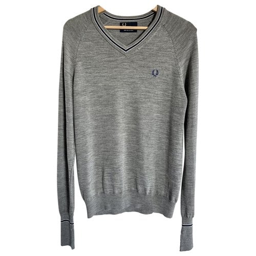 Pre-owned Fred Perry Wool Pull In Grey