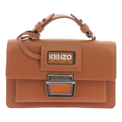 Pre-owned Kenzo Leather Handbag In Camel