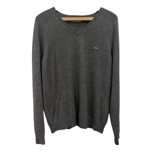 Pre-owned Lacoste Cashmere Pull In Grey