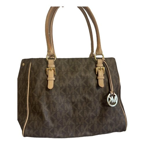 Pre-owned Michael Kors Leather Travel Bag In Brown