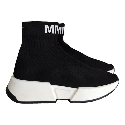 Pre-owned Mm6 Maison Margiela Cloth Trainers In Black