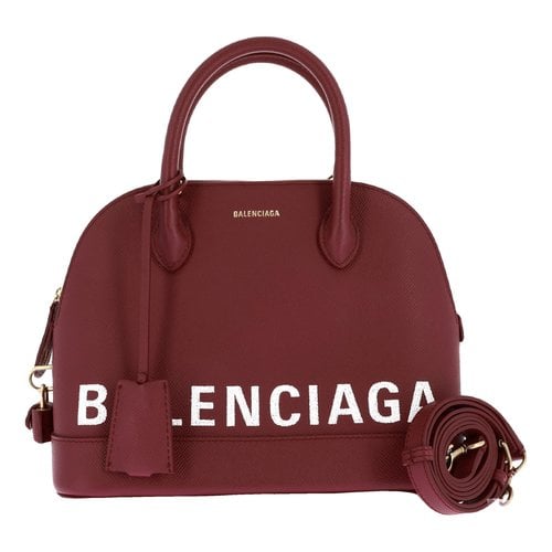 Pre-owned Balenciaga Leather Crossbody Bag In Burgundy