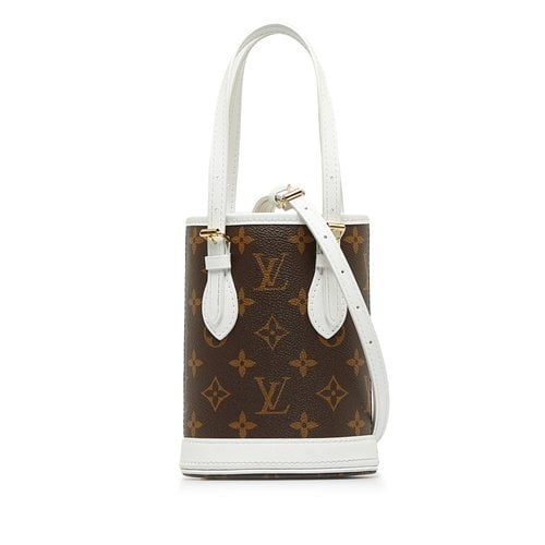 Pre-owned Louis Vuitton Bucket Leather Crossbody Bag In Brown