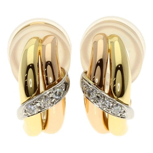 Pre-owned Mikimoto Platinum Earrings In Gold