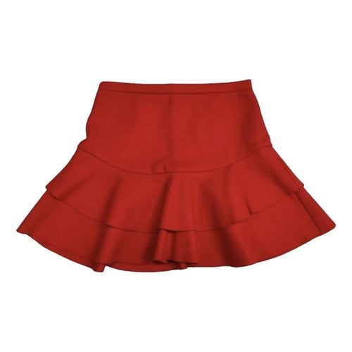 Pre-owned Jcrew Wool Mini Skirt In Red