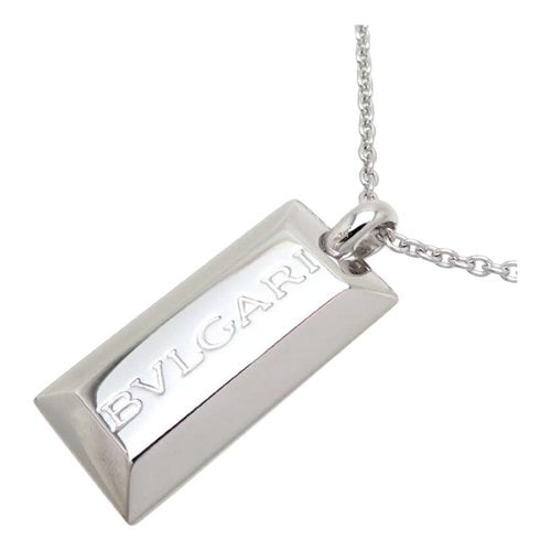 Pre-owned Bvlgari White Gold Necklace In Silver