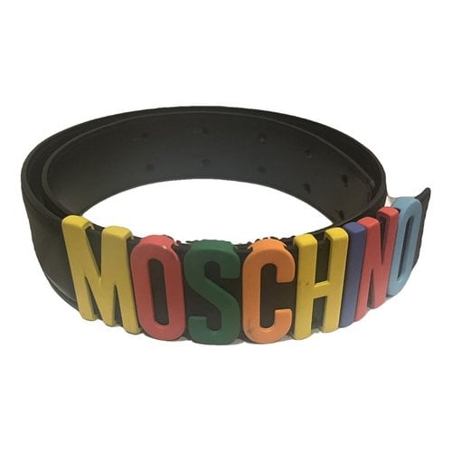 Pre-owned Moschino Leather Belt In Multicolour