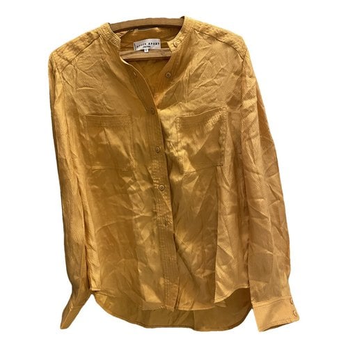 Pre-owned Apiece Apart Silk Blouse In Yellow