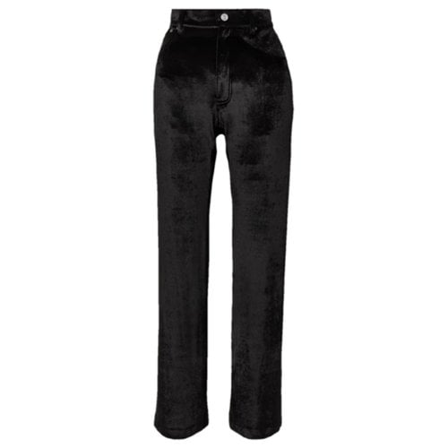 Pre-owned Balenciaga Velvet Straight Pants In Black