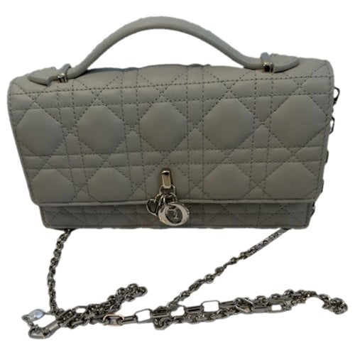 Pre-owned Dior Leather Handbag In Beige