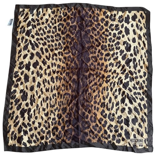 Pre-owned Moschino Cheap And Chic Silk Neckerchief In Brown