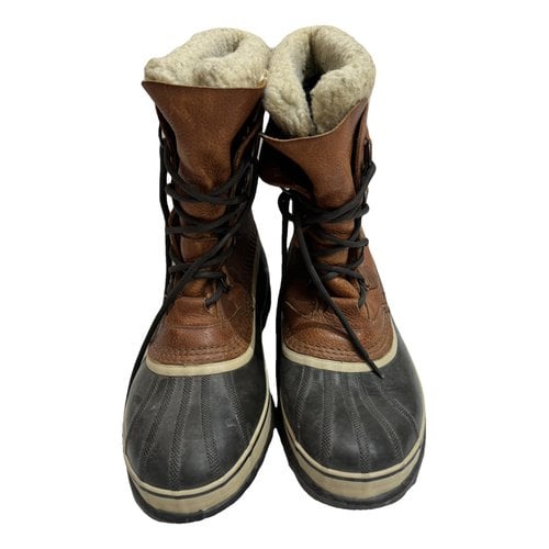 Pre-owned Sorel Leather Boots In Brown