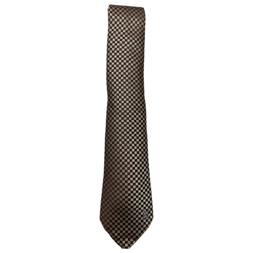 Pre-owned Louis Vuitton Silk Tie In Brown