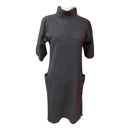 Pre-owned Agnès B. Wool Maxi Dress In Grey