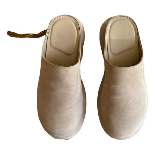 Pre-owned Jacquemus Les Sabots Leather Mules & Clogs In Beige