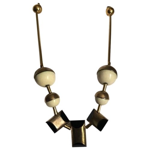 Pre-owned Marni Ceramic Necklace In Gold