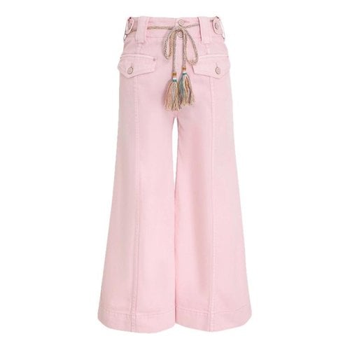 Pre-owned Zimmermann Jeans In Pink