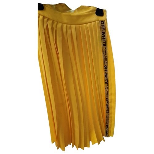 Pre-owned Off-white Maxi Skirt In Yellow