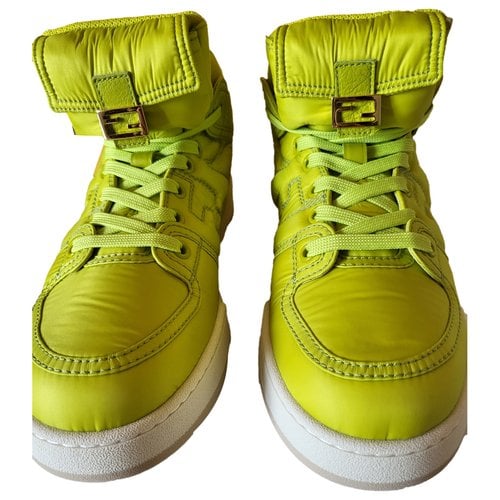 Pre-owned Fendi Trainers In Green