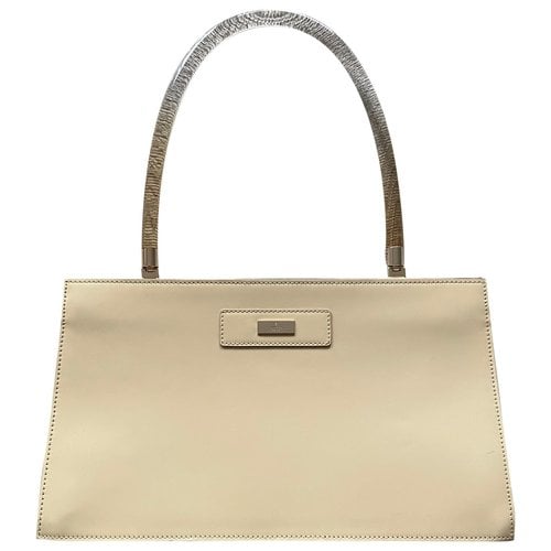 Pre-owned Gucci Leather Handbag In Beige