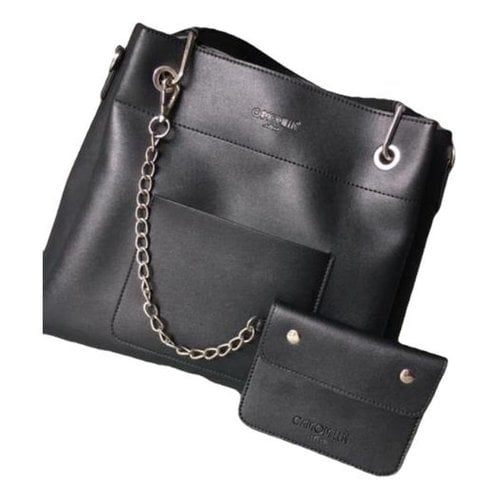 Pre-owned Camomilla Leather Handbag In Black