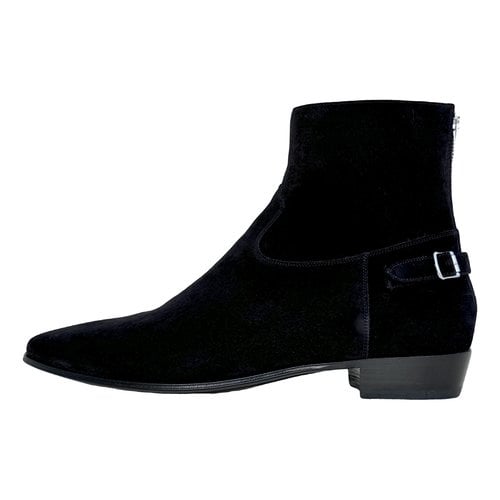 Pre-owned Celine Jacno Boots In Black