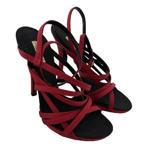 Pre-owned Dolce & Gabbana Cloth Sandals In Red