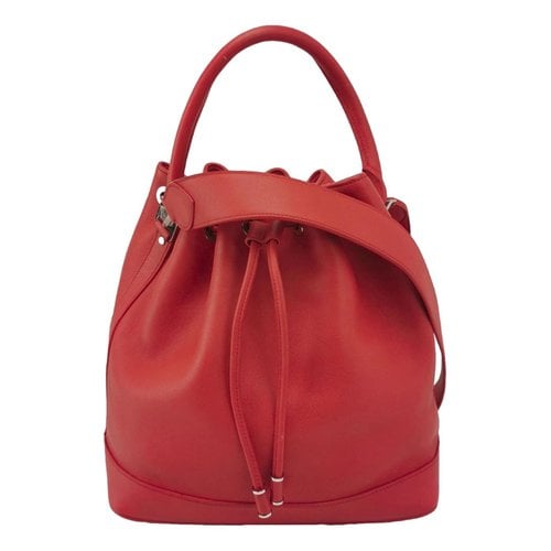 Pre-owned Louis Vuitton Néonoé Bb Leather Handbag In Red