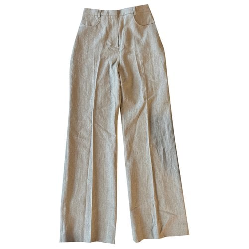Pre-owned Jacquemus Linen Trousers In Beige