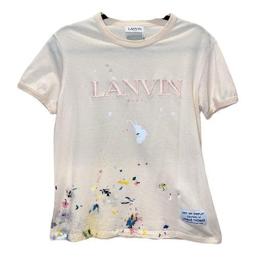 Pre-owned Lanvin T-shirt In Beige