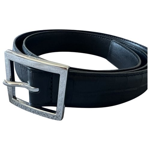 Pre-owned Amiri Leather Belt In Black