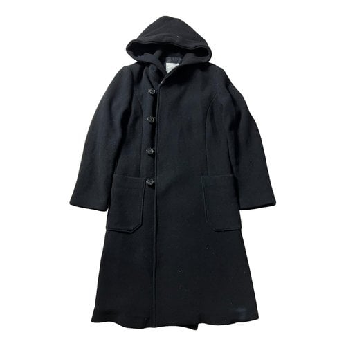 Pre-owned Issey Miyake Wool Coat In Black