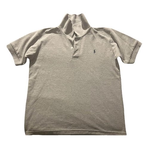 Pre-owned Polo Ralph Lauren Polo Ajusté Manches Courtes Polo Shirt In Grey