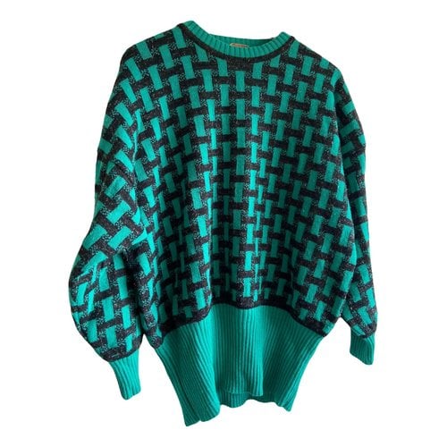 Pre-owned Courrèges Wool Jumper In Green