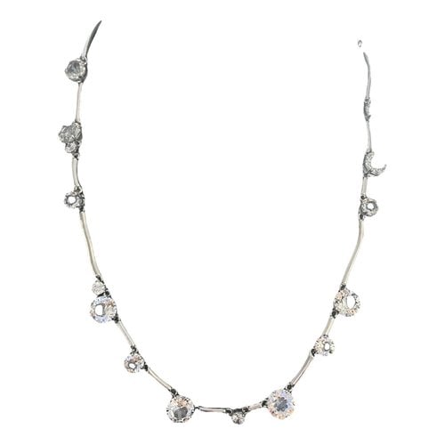Pre-owned Swarovski Crystal Necklace In White