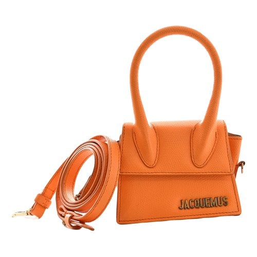 Pre-owned Jacquemus Chiquito Leather Crossbody Bag In Orange
