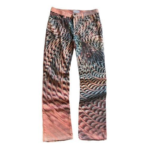 Pre-owned Roberto Cavalli Trousers In Pink