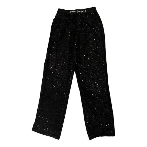 Pre-owned Palm Angels Straight Pants In Black