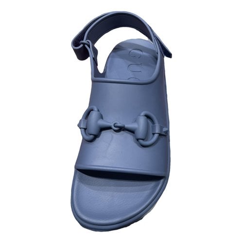 Pre-owned Gucci Sandals In Blue