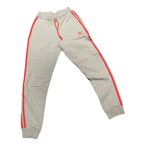 Pre-owned Adidas Originals Straight Pants In Grey