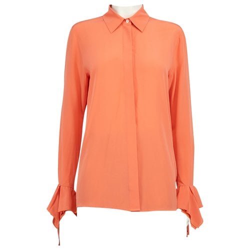 Pre-owned Victoria Beckham Silk Blouse In Orange