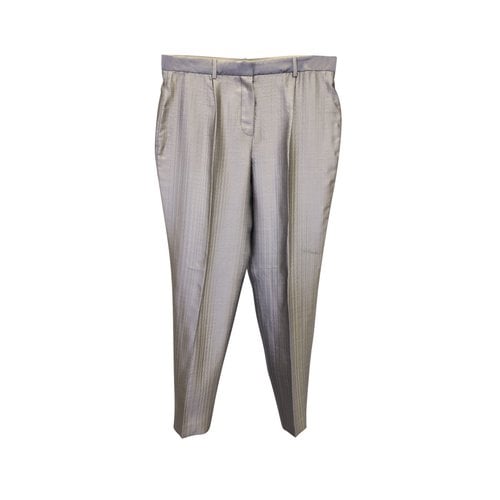 Pre-owned The Row Straight Pants In Silver