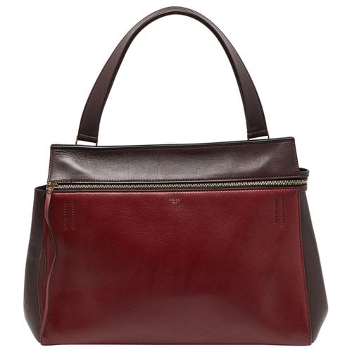 Pre-owned Celine Leather Bag In Burgundy