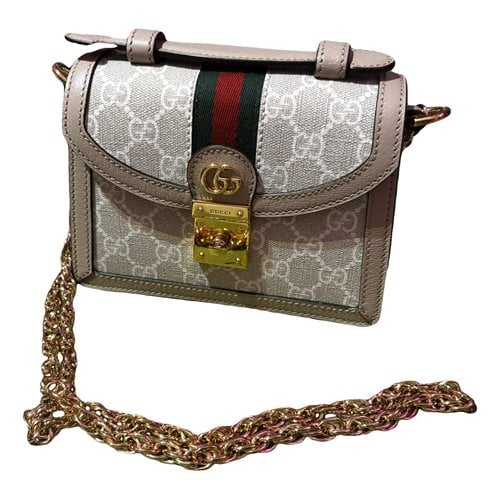 Pre-owned Gucci Ophidia Gg Leather Handbag In Multicolour