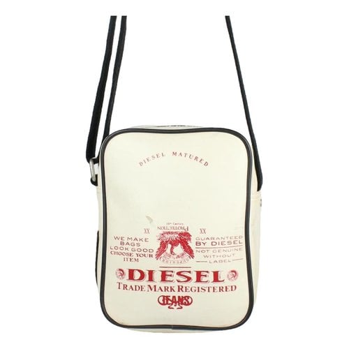 Pre-owned Diesel Leather Crossbody Bag In White